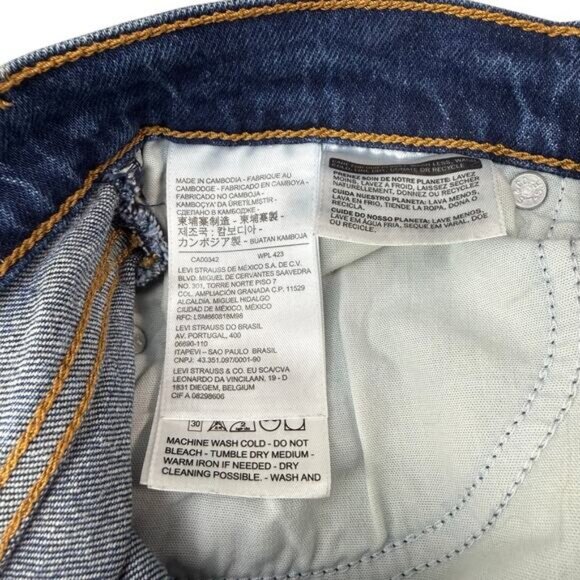 LEVI'S Premium Wedgie StraIght Ankle Jean Size 24 Salsa Charleston Outlasted - Picture 4 of 9